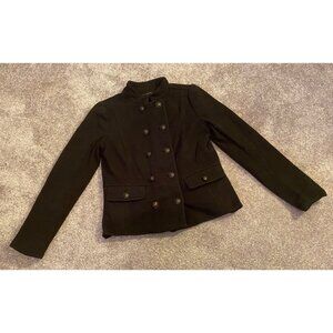 Talbots Black Double-Breasted Jacket Blazer Size 2